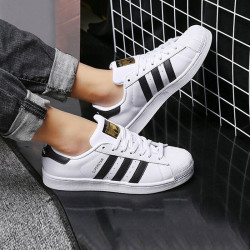 adidas 男鞋女鞋三叶草SUPERSTAR贝壳头板鞋低帮运动鞋休闲鞋 EG4958 44