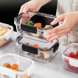 科万鸿 保鲜盒食品级冰箱专用收纳盒冷冻带盖密封盒食物饺子盒蔬菜食品罐 白色/2个装