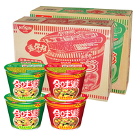 日清 合味道 方便面 猪骨味+五香牛肉味 24杯 桶装