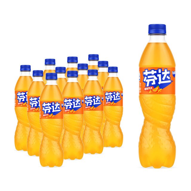88VIP：可口可乐 芬达橙味汽水 500ml×12瓶 箱装
