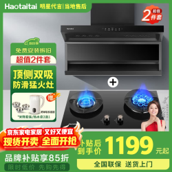 Haotaitai 大吸力油烟机补贴家用自清洗变频烟灶套装抽油烟机燃气灶套装顶侧双吸B1