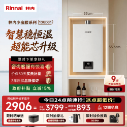 林内 燃气热水器天然气13升 恒温轻音 纤巧机身 13GD31