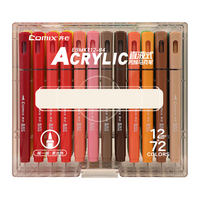 齐心 EBMK112-84 直液式丙烯马克笔 84色 套装