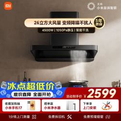 米家 抽吸油烟机巨能吸S1026大吸力欧式炉灶套装 液化气燃气灶上门安装