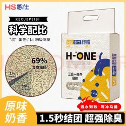 憨仕 豆腐混合猫砂 原味奶香 2.4kg*4袋