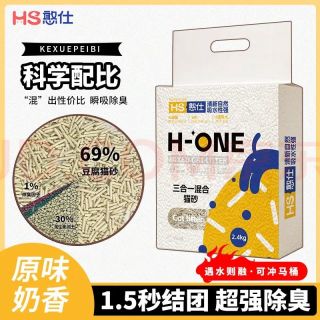憨仕 豆腐混合猫砂 原味奶香 2.4kg*4袋