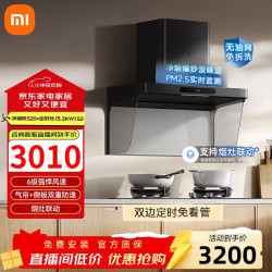 米家 小米欧式顶吸抽油烟机净烟机S20 智能净味吸油烟机大吸力家用烟机燃气灶套装 净烟机