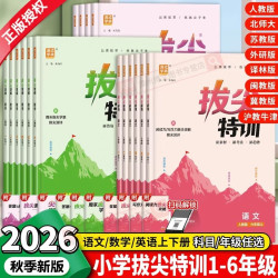 《拔尖特训》（2026秋新，年级/科目/版本任选）