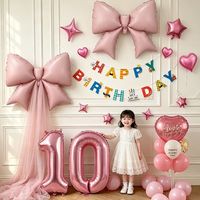 寻年味 女孩生日布置场景装饰蝴蝶结网纱气球6周岁10派对仪式感氛围拍照8