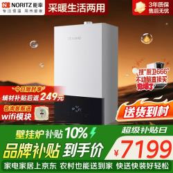 NORITZ 燃气壁挂炉天然气采暖热水两用地暖锅炉热水器恒温超二级能效 GQH-23