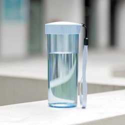 特百惠 莹彩校园水杯 塑料 430ml 冰水蓝