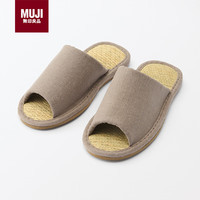 無印良品 MUJI 男女通用 灯心草 厚底拖鞋