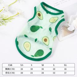 雪狮 猫咪衣服薄款透气空调服防掉毛牛油果家居服饰夏天狗狗睡衣凉凉衣