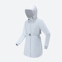 迪卡侬 外套女士休闲徒步长款防雨夹克-5451312