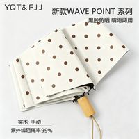 百亿补贴：YQT&FJJ 女复古ins系列 全遮光晴雨两用加厚黑胶防晒防紫外线遮阳伞 8骨 94.5cm