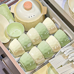 CERAMICS 奶油风碗碟套装 6人食33件套礼盒装