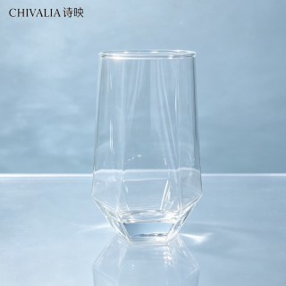 CHIVALIA诗映  简约水杯高硼硅恩防爆耐高温气泡水杯苏打冷饮料杯子