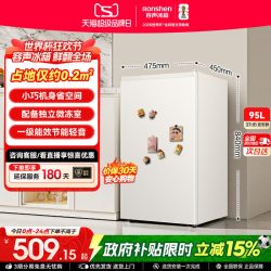 容声 方糖系列 一级能效 小型冰箱  假日白 95L
