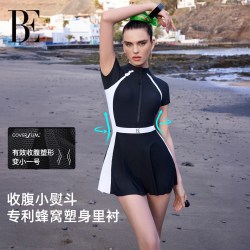 范德安 小黑裙系列 连体泳衣