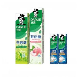 好来 黑人茶倍健果味茶香牙膏套装成人清新口气含氟官方正品