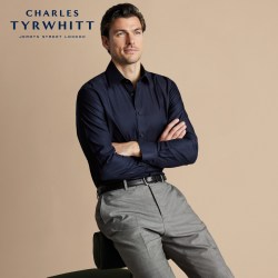 CHARLES TYRWHITT 男士长袖衬衫 FON0409NAV