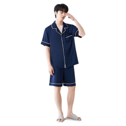 Hodo JBJ319 冰丝透气 藏青色 XL 睡衣家居服套装