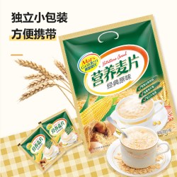 黄金麦氏 ！牛奶加钙营养麦片450g