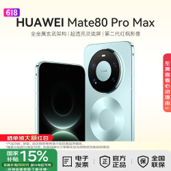 华为 Mate 80 Pro Max 手机 16GB+512GB 极光青