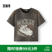森马 迪士尼合作系列 短袖T恤 褐灰 L