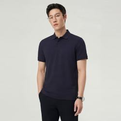 雅戈尔 棉混纺珠地凉感抗菌 男士短袖POLO衫