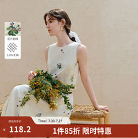 茵曼 女士无袖衬衫 重工花卉刺绣 2026