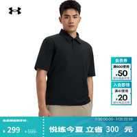 安德玛 UNDERARMOUR）春夏Meridian柔感系列男子训练运动Polo衫6005521 黑色001 L
