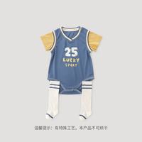 巴厘小猪 宝宝夏季包屁衣短袖薄款