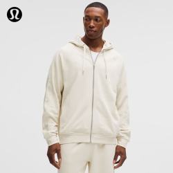 lululemon 丨French Terry 男士毛圈布拉链连帽卫衣 LM3GDGS 浅象牙白 M