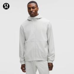 lululemon 丨License to Train™ 男士运动纹理拉链连帽衫 LM3FULS 蒸汽灰 S