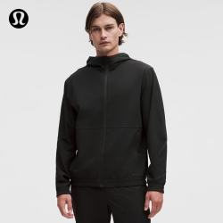 lululemon 丨License to Train™ 男士运动纹理拉链连帽衫 LM3FULS 黑色 M