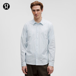 lululemon 丨New Venture 男士修身剪裁长袖衬衫 LM3FY6S 朦胧蓝杂色风车浅蓝条纹 2XL