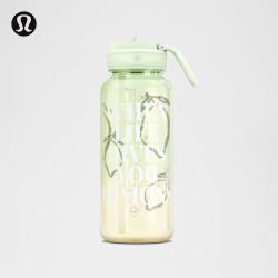 lululemon 丨Back to Life 透明水瓶 946ml *带吸管 LU9DTYS 抹茶魔法绿/椰奶白 O/S
