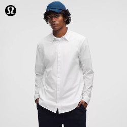 lululemon 丨New Venture男士修身剪裁长袖衬衫 速干芯吸 LM3CYES 白色 L