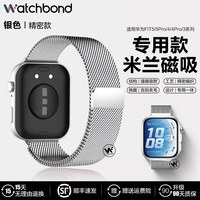 移动端：watchbond 适用华为watchfit5pro手表带专用一体06线精密米兰尼斯磁吸腕表带fit5运动fit4智能4pro手环fit3夏金属链透气