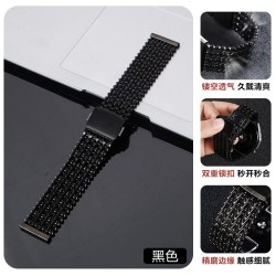 watchbond 适用OPPOwatchx3手表带X2网格武士磁吸卡扣watchS金属腕表带X运动watch4pro智能3pro男士watch2夏季透气