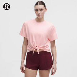 lululemon 丨All-Sport女士运动后系带长袖T恤 速干芯吸 LW3JWYS 珍珠粉 M