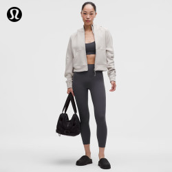 lululemon 丨Groove 女士运动高腰罗纹拼接紧身裤 24" LW5HHJA 煤灰 XS