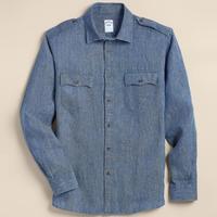 Brooks Brothers 布克兄弟 亚麻斜纹衬衫式夹克