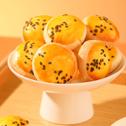 蛋黄酥雪媚娘红豆传统糕点早代餐网红休闲解馋充饥饱腹零食16g 蛋黄酥5个80g 混合口味（红豆+紫薯）