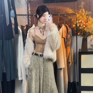 复古美式蕾丝吊带交叉后背辣妹内搭外穿小背心女打底美背短款上衣