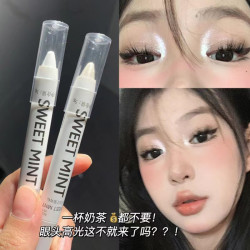 SweetMint 一抹成型高光卧蚕笔提亮二合一珠光爆闪眼影棒哑光大地色刀削式女