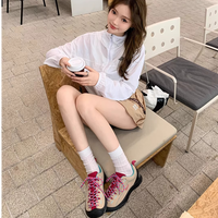 牛皮版~新款时尚防滑丑萌户外鞋厚底运动休闲女款阔腿裤必备鞋