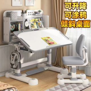 源头厂家 儿童矫正学习桌 实木升降倾斜学生桌子