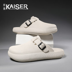 凯撒 KAISER/凯撒·男鞋夏季透气潮流百搭休闲勃肯鞋男士外穿包头半拖鞋